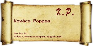 Kovács Poppea névjegykártya